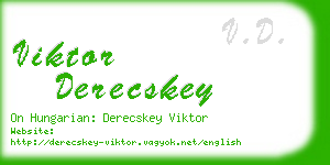 viktor derecskey business card